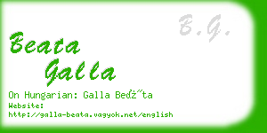 beata galla business card